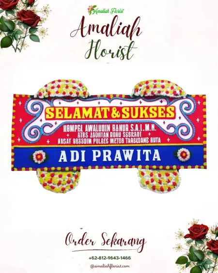 Papan Bunga Ucapan Selamat Stasiun Gambir